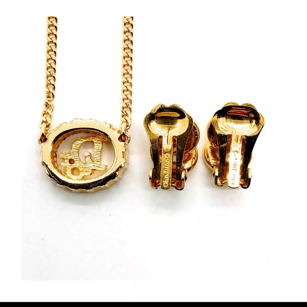 Dior Gold Necklace and Earrings Set - Picture 2 of 2